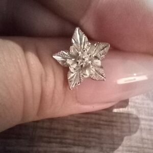 Tiny Sterling Silver Columbine On a Silver Chain